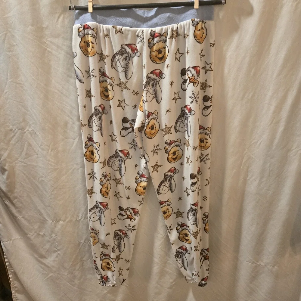 Disney Winnie The Pooh Christmas Small Pajama Pants 100% Polyester Velour Tigger - Picture 2 of 3